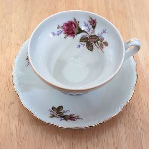 Wild Rose China Tea Cup & Saucer